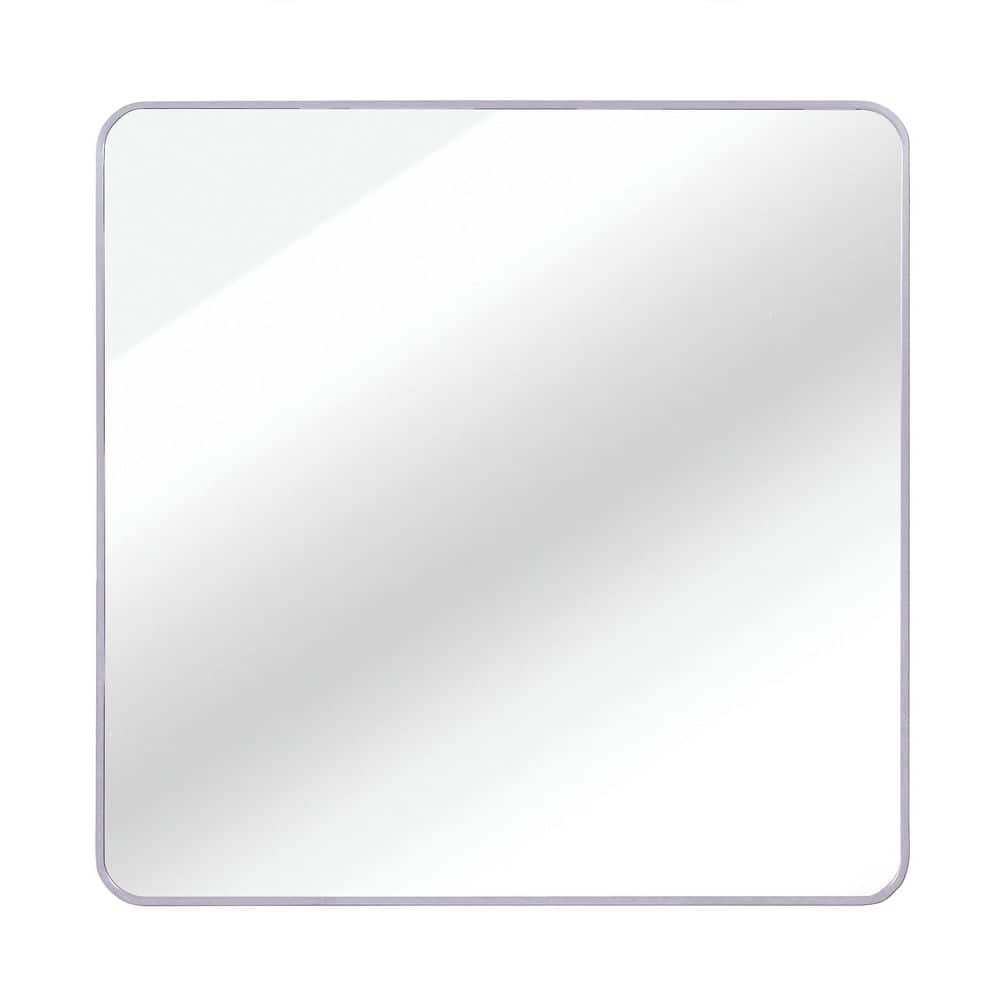 Silver 30 in. W x 30 in. H Square Metal Aluminum Framed Wall Mirror price history on PriceWatchPro