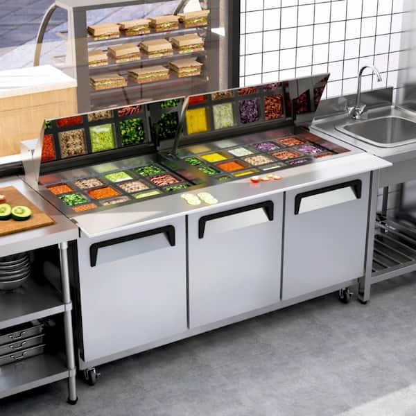 ategisシェルフ Cooler Depot 72.25 in. W 20.27 cu. ft. 3-Door Commercial Food