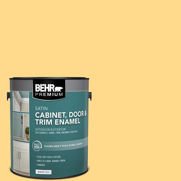 1 gal. #P270-4 Egg Cream Satin Enamel Interior/Exterior Cabinet, Door & Trim Paint