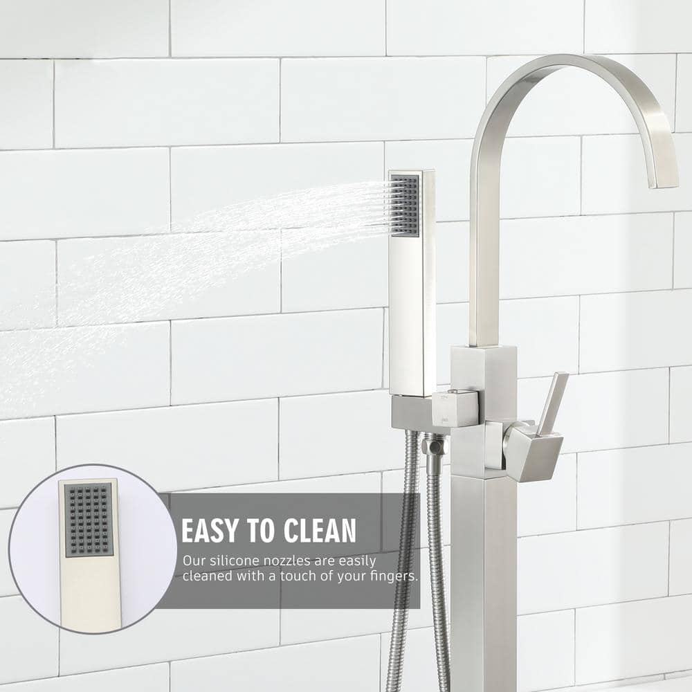 PENGFANG WORLDWIDE LLC P016BNTF Single Handle Floor Mounted Tub Faucet with Handshower
