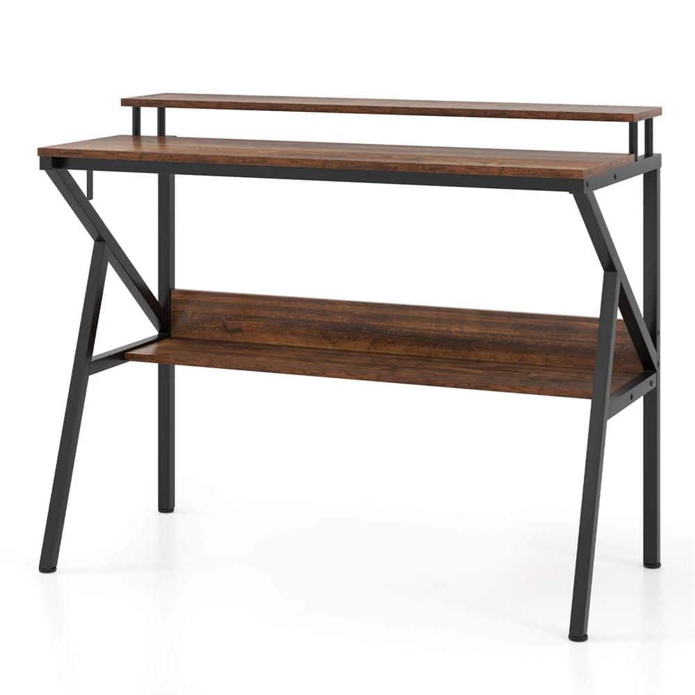 Windowsデスクトップ Moroni Victor Costway 39.5 in. Rectangular Brown Engineered Wood 0-Drawer