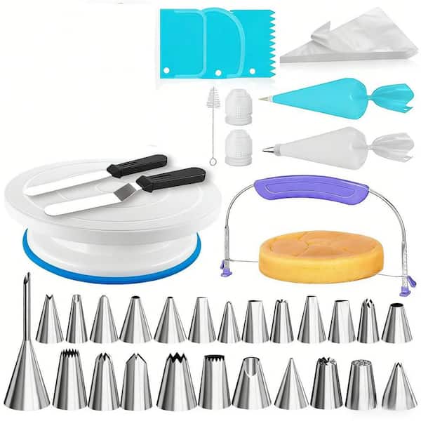 Cake Decorating Kit with Leveler for Cake Decorating, Baking, and Icing (1-Pack)