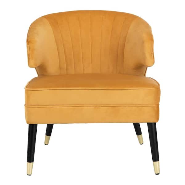 SAFAVIEH Stazia Marigold/Black Upholstered Side Chair