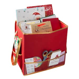10.5 in. x 16 in. x 16 in. Red Storage Bag Gift Bag Organizer