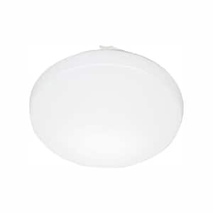11 in. White LED Low-Profile Residential Round Flush Mount