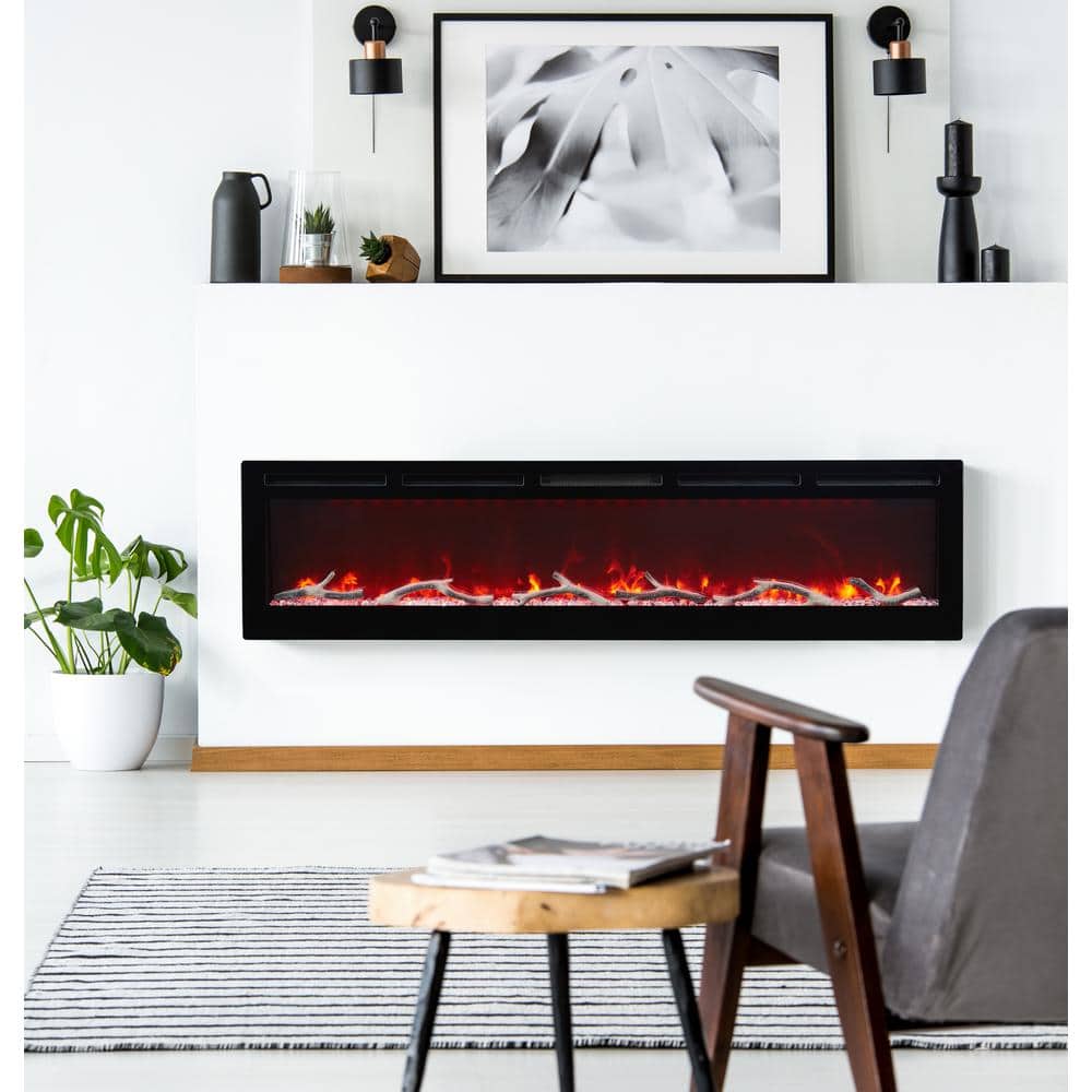 72 inch wall hanging fireplace heater