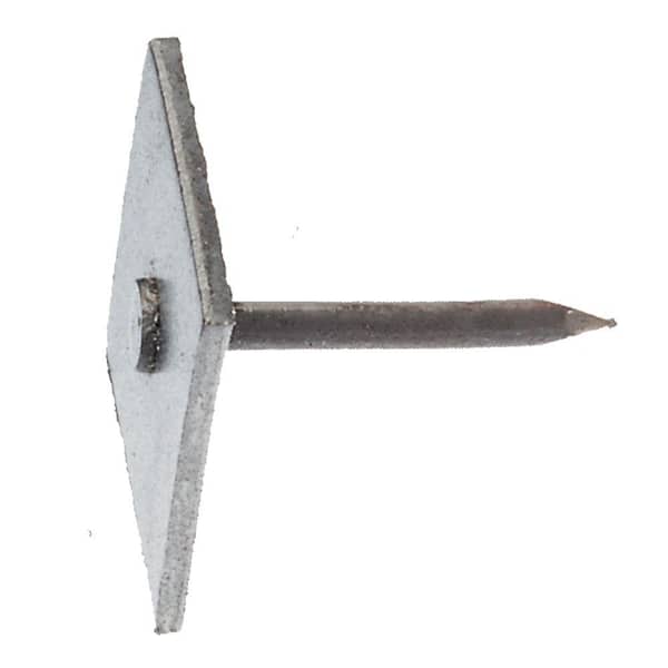 Grip-Rite 7/8 in. x 12-Gauge Bright Metal Square Cap Nails 1 lb. Box