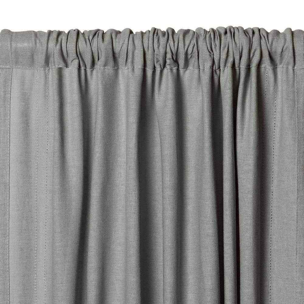 Gray Rod Pocket Room Darkening Curtain - 30 in. W x 24 in. L (Set of 2)