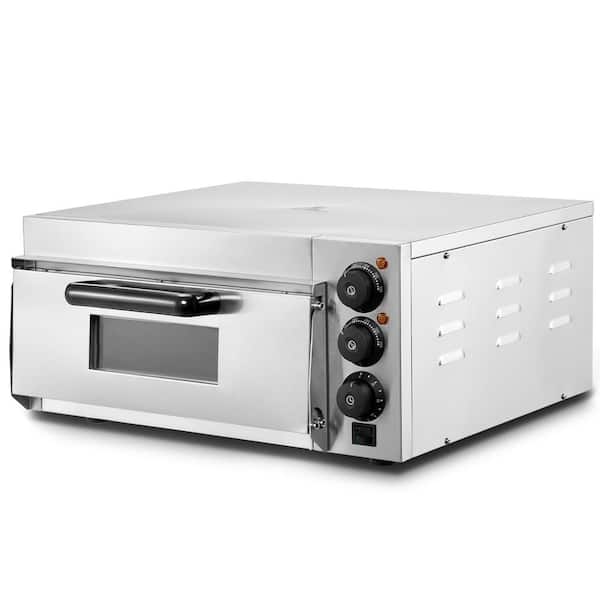 Commercial Pizza Oven Countertop, Electric 16 in. Outdoor Pizza Oven Stainless Steel Pizza Oven with Stone and Handle