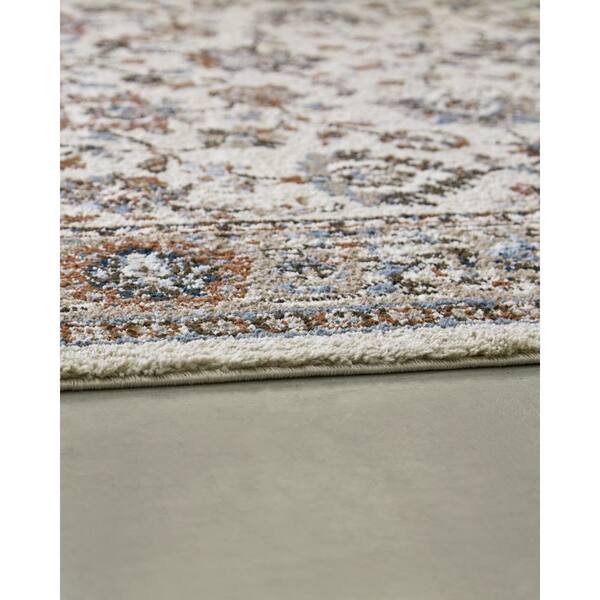 Beritham 8 ft. x 10 ft. Brown/Beige Floral Area Rug