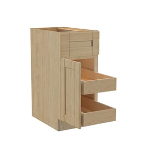 Washington 12 in. W x 24 in. D x 34.5 in. H Plywood Assembled Base in Vanguard Oak with 1-Drawer Two Rollout Tray