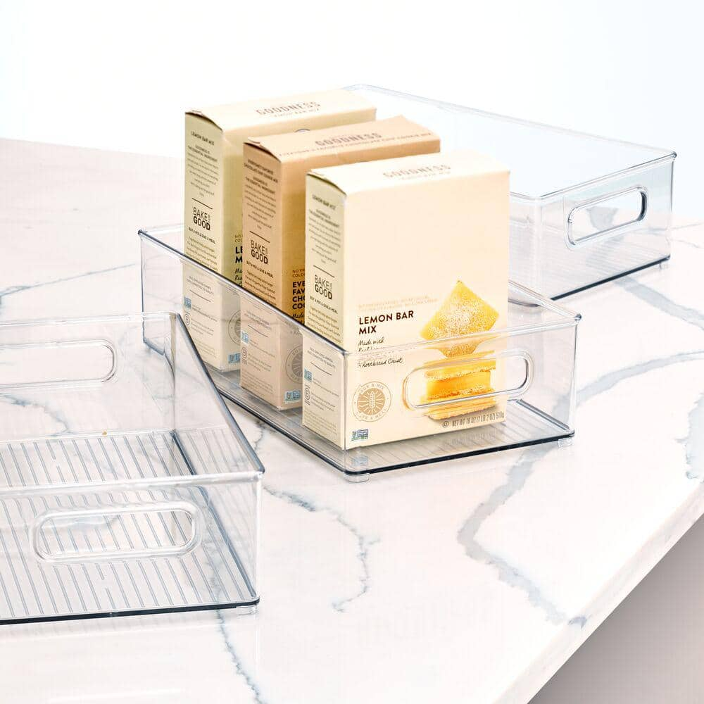 iDesign Kitchen Storage Bins - Clear 3 Pk