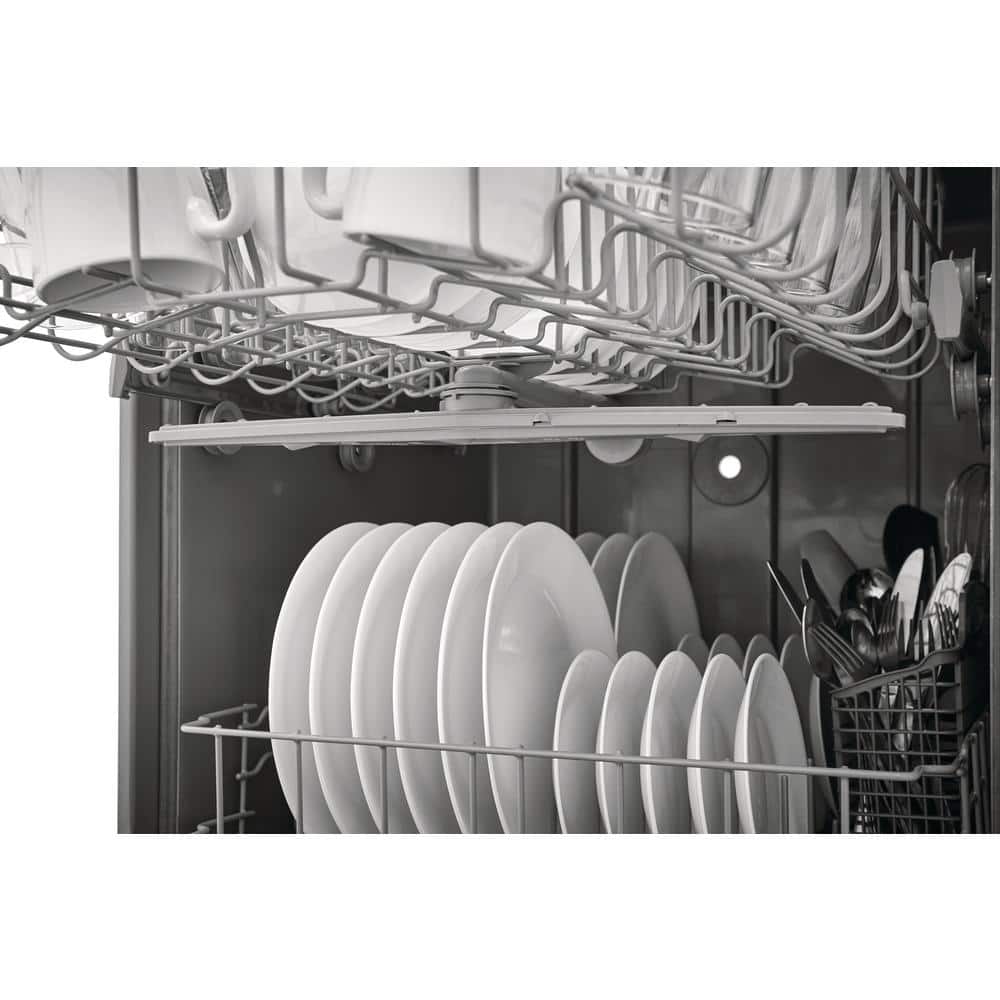 Frigidaire 24" Black Front-Control Built-In Dishwasher