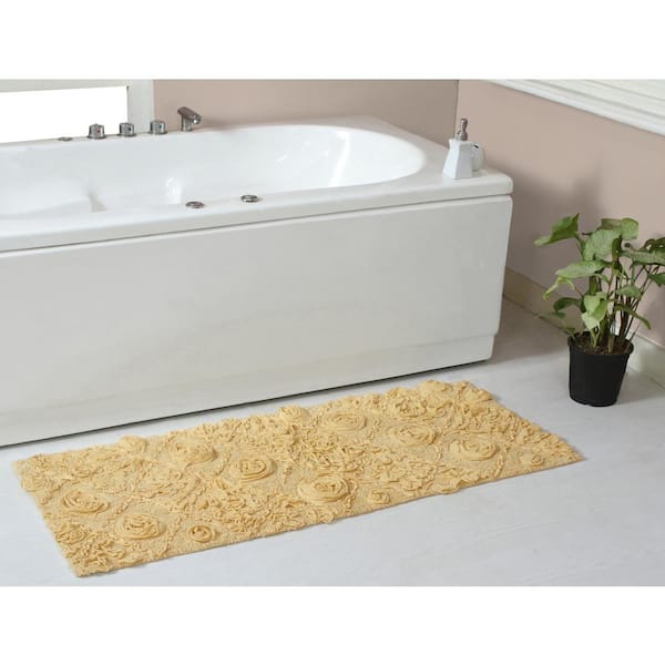 Set of 5 Waterford Collection Yellow Cotton Tufted Bath Rug Set - Home Weavers