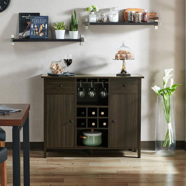 Maxen Wenge 6-Bottle Wine Cabinet