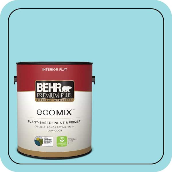 1 gal. #P470-2 Serene Thought Flat EcoMix Plant-Based Interior Paint & Primer