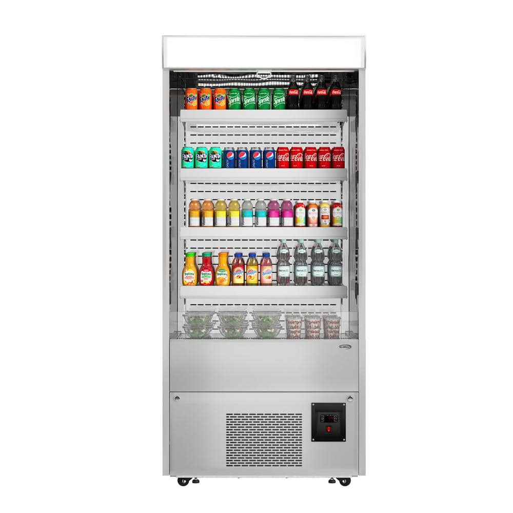 18 cu. ft. Opened Air Merchandiser Refrigerator in Stainless-Steel