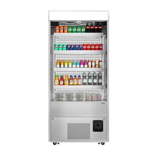 18 cu. ft. Opened Air Merchandiser Refrigerator in Stainless-Steel