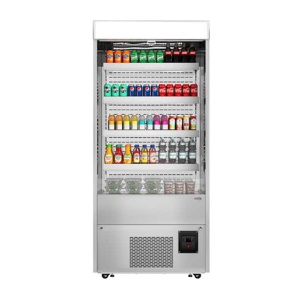 Koolmore 18 cu. ft. Opened Air Merchandiser Refrigerator in Stainless-Steel