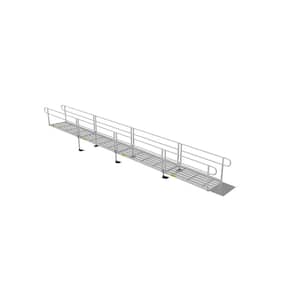 PATHWAY 3G 30 ft. Wheelchair Ramp Kit with Expanded Metal Surface and Two-line Handrails