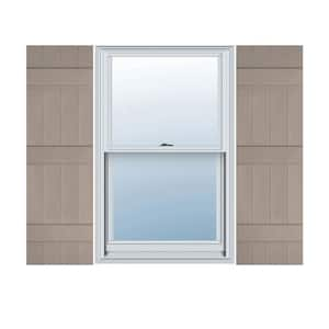 14 in. W x 58 in. H TailorMade Four Board Joined (3 Batten), Board-n-Batten Shutters - Clay