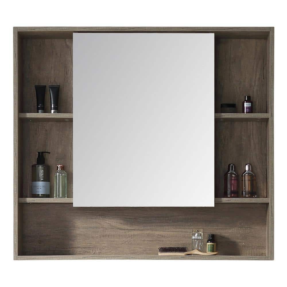 FINE FIXTURES 33.46 in. W x 29.53 in. H Large Rectangular Gray Surface ...