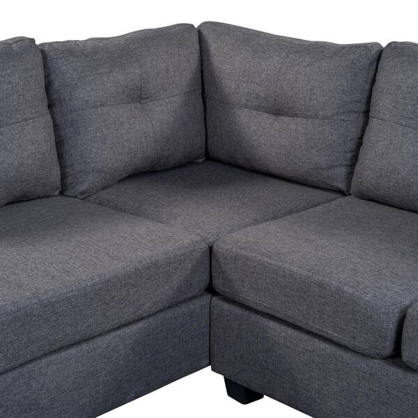Harper & Bright Designs 105.2 in. Square Arm 5-Seat Harper & Bright Designs 105.2 in. Square Arm 5-Seat