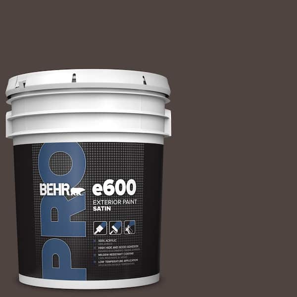 BEHR PRO 5 gal. #QE-24 Manchester Brown Satin Exterior Paint