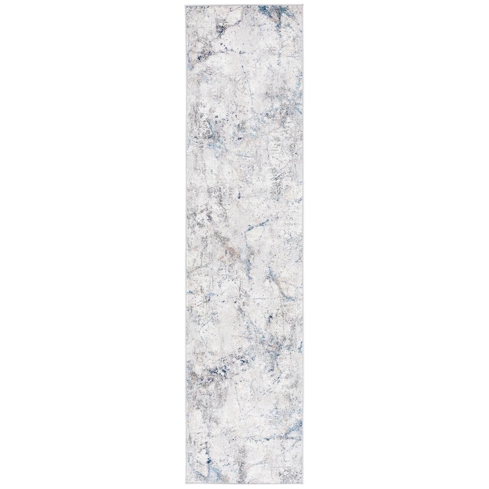 Vogue 2 ft. x 8 ft. Blue/Ivory Distressed Contemporary Runner Rug price history on PriceWatchPro
