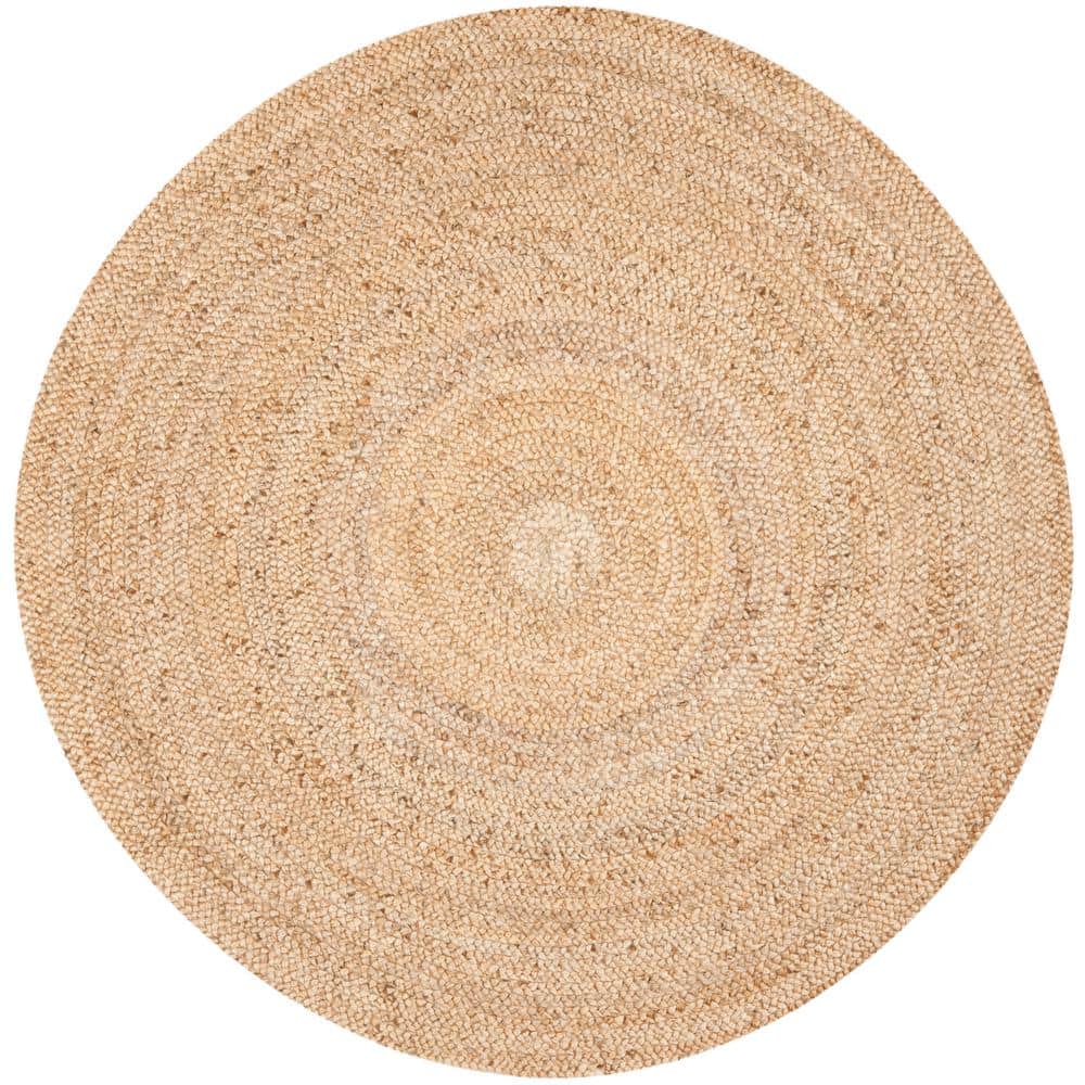 Natural Fiber Beige 4 ft. x 4 ft. Round Solid Area Rug price history on PriceWatchPro