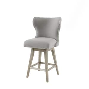 Irvine 27 in. Grey Wood Counter Stool