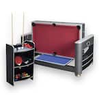6 ft. Triple Threat 3-in-1 Multi-Game Table with Billiards, Air Hockey and Table Tennis