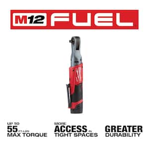 M12 FUEL 12V Lithium-Ion Brushless Cordless 3/8 in. Ratchet with M12 2.0Ah Battery