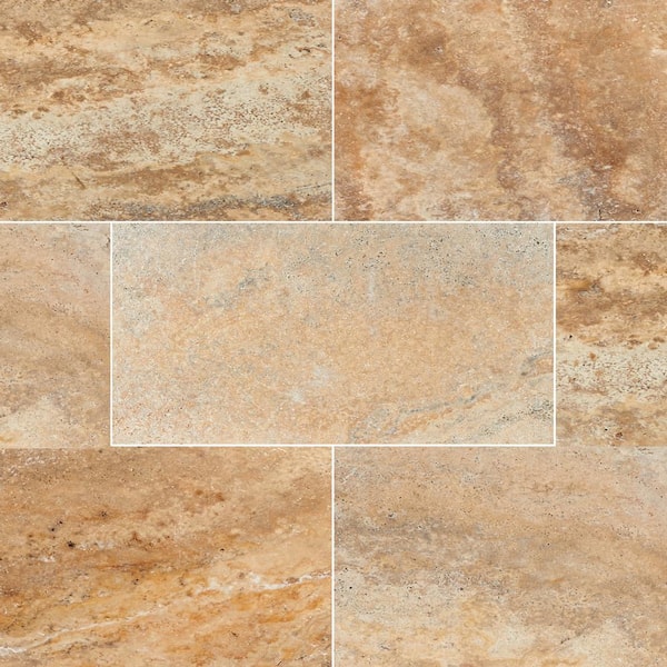 MSI Porcini Gold 16 in. x 24 in. Tumbled Travertine Paver Tile (60 Pieces/160.2 sq. ft./Pallet)