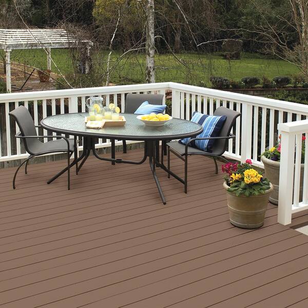 brown grey deck stain