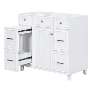 35.4 in. W x 16.65 in. D x 33.3 in. H Bath Vanity Cabinet without Top in White