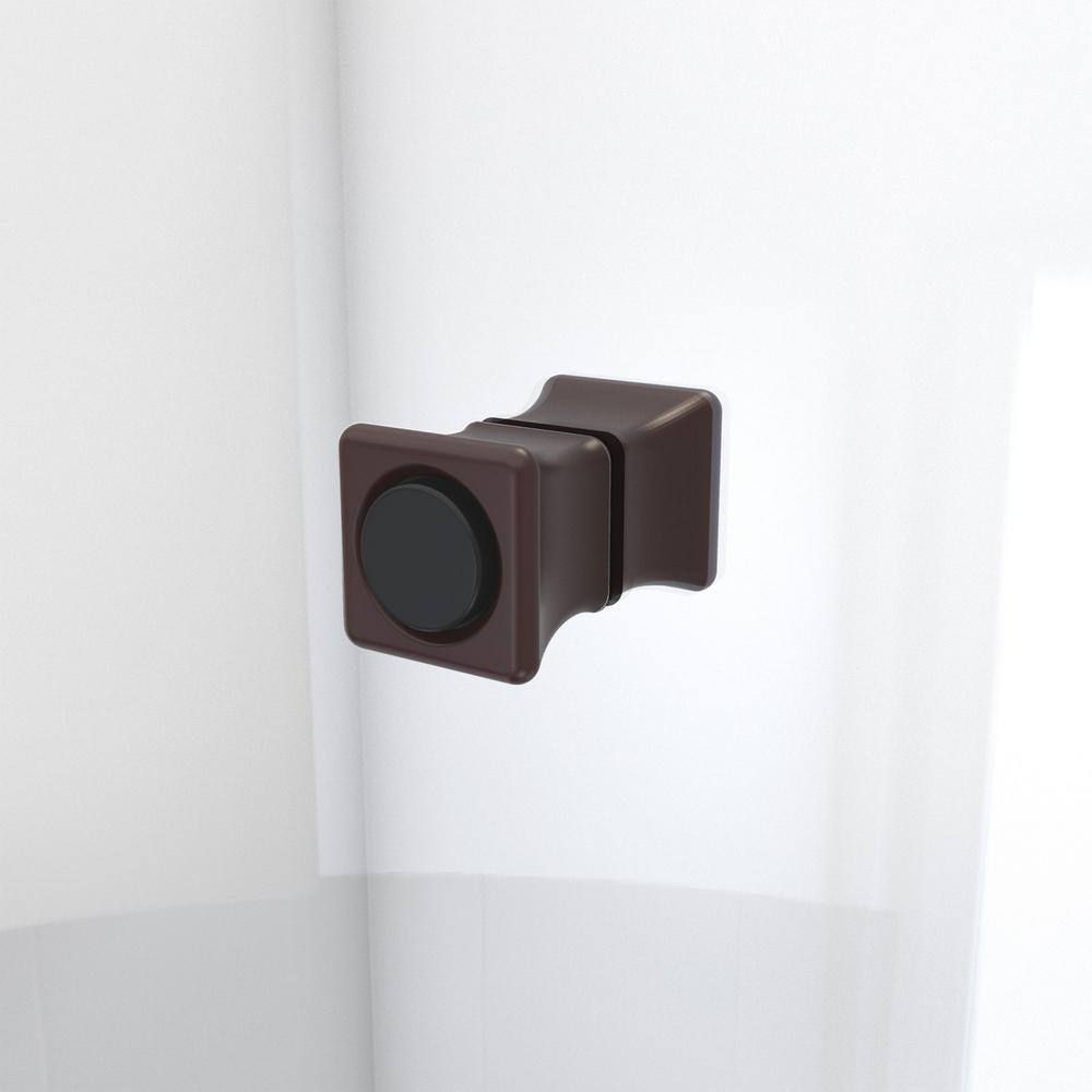 Aqua-Q Fold Frameless Square Shower Kit with Oil Rubbed Bronze Hardware
