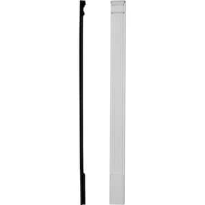 7 in. x 2-1/4 in. x 96 in. Primed Polyurethane Fluted Pilaster Moulding