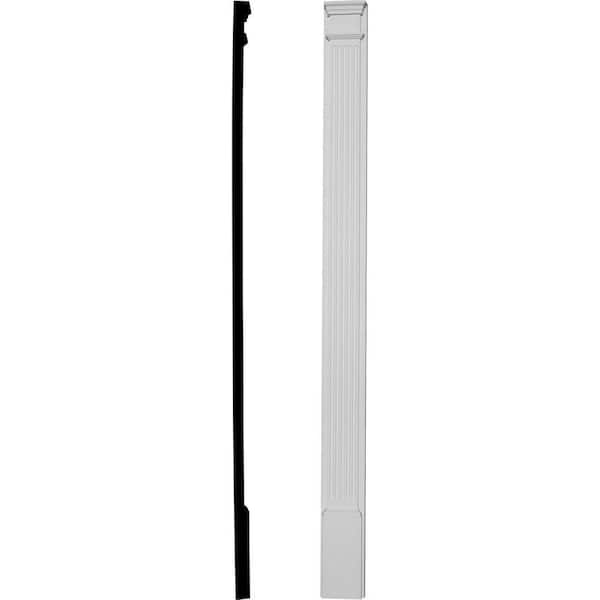 7 in. x 2-1/4 in. x 96 in. Primed Polyurethane Fluted Pilaster Moulding