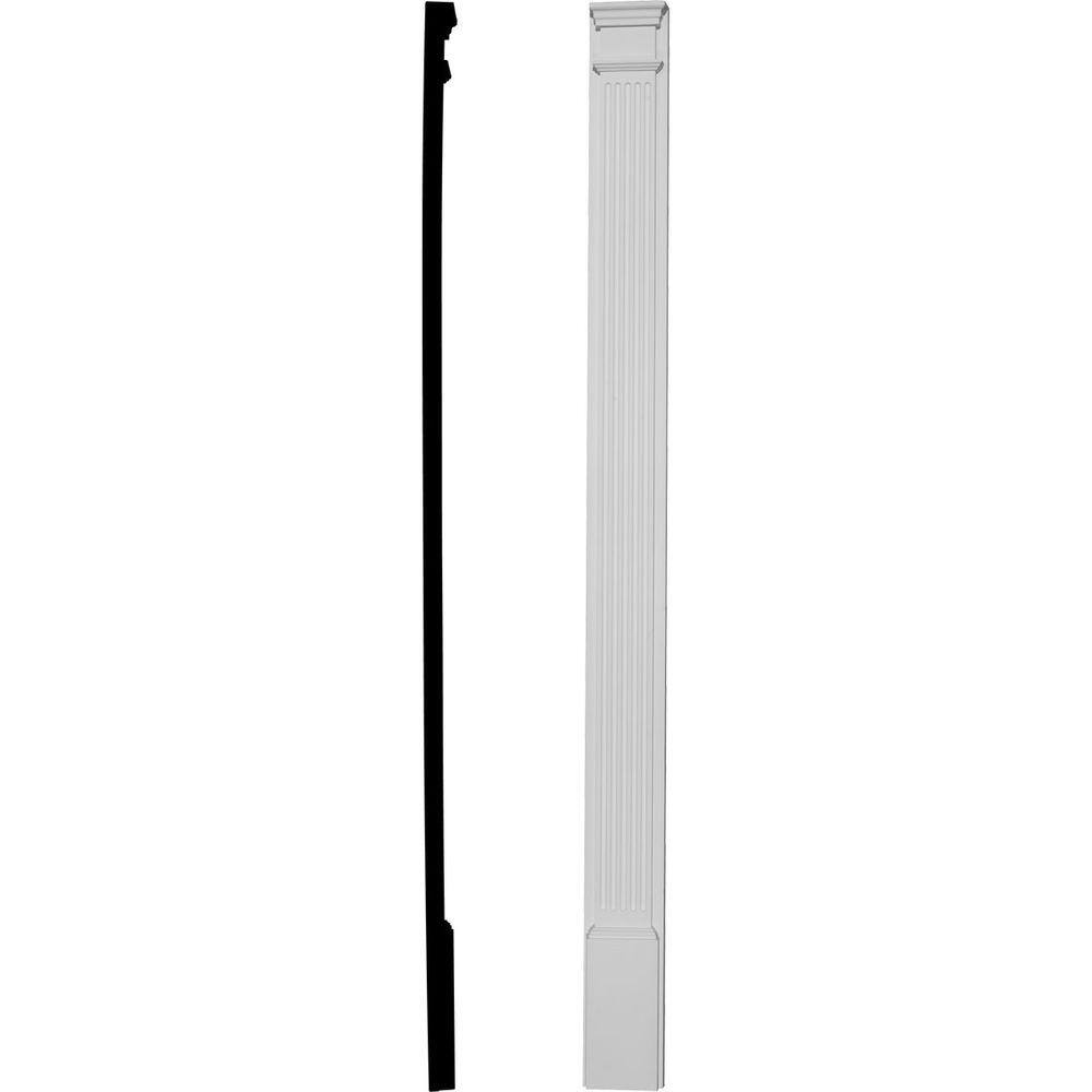 Ekena Millwork 7 in. x 21/4 in. x 96 in. Primed Polyurethane Fluted