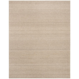 Natura Beige 9 ft. x 12 ft. Striped Solid Color Gradient Area Rug