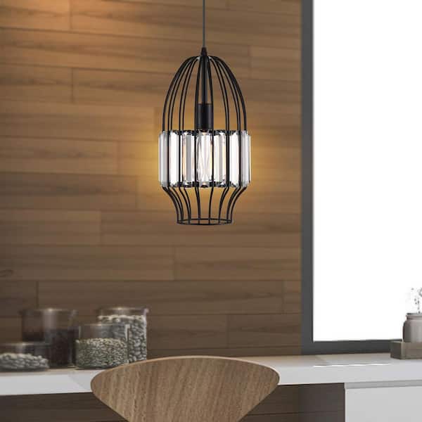 Alethia 1 Light Down Mini Pendant With Black Finish