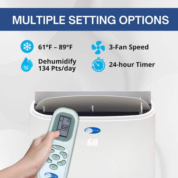 Whynter Arc 147wf 14 000 BTU Dual Hose Cooling Portable Air Conditioner Dehumidifier