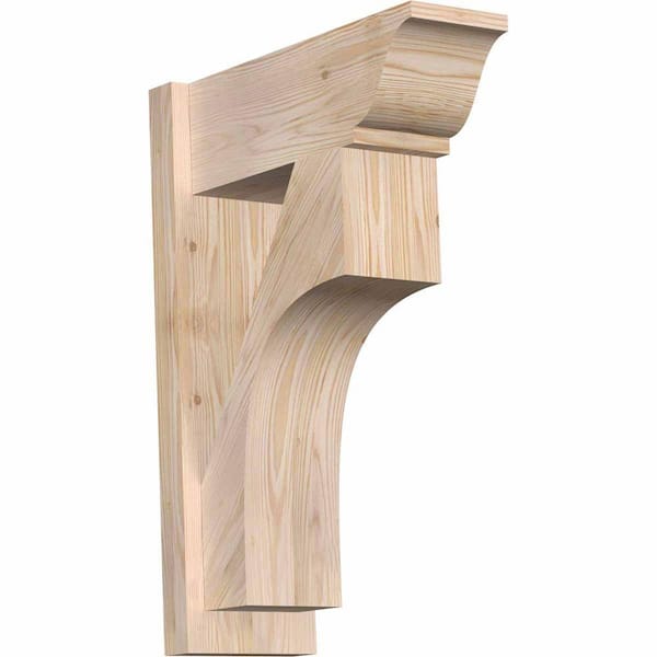 Ekena Millwork 8 in. x 28 in. x 20 in. Westlake Traditional Smooth Douglas Fir Outlooker