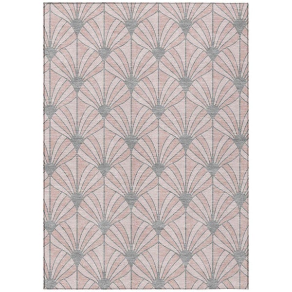 Chantille Machine Washable Indoor/Outdoor Abstract ACN2426 Pink 5 ft. x 7 ft. 6 in. Area Rug