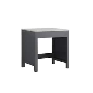 Jacques 30 Inch Single Bathroom Vanity Cabinet with Make-Up Table in Dark Grey