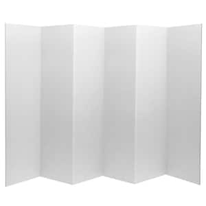 White Cardboard 6-Panel Room Divider