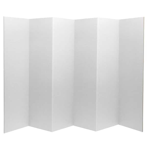 6 ft. Tall White Temporary Cardboard Folding Screen - 6 Panel CAN-CARDW-6P  - The Home Depot
