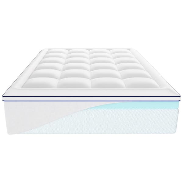 Mattress Topper Queen Size 3in. Thickness Memory Foam Fiber Fill Detachable & Washable for Hot Sleepers