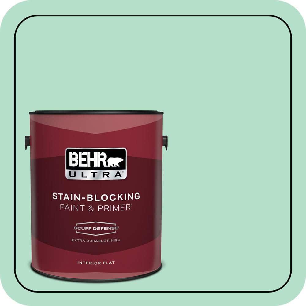 1 gal. #480C-3 Aqua Bay Extra Durable Flat Interior Paint & Primer price history on PriceWatchPro